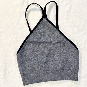 NEW NUX Gray Crop Top/Sport Bra - Size: Small